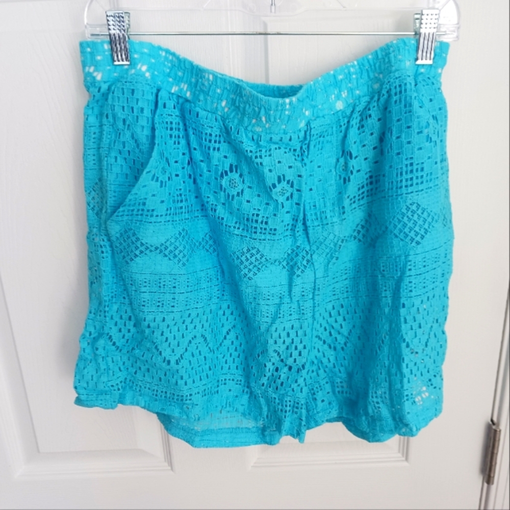 Mens Lace  Shorts Size Blue  X Large